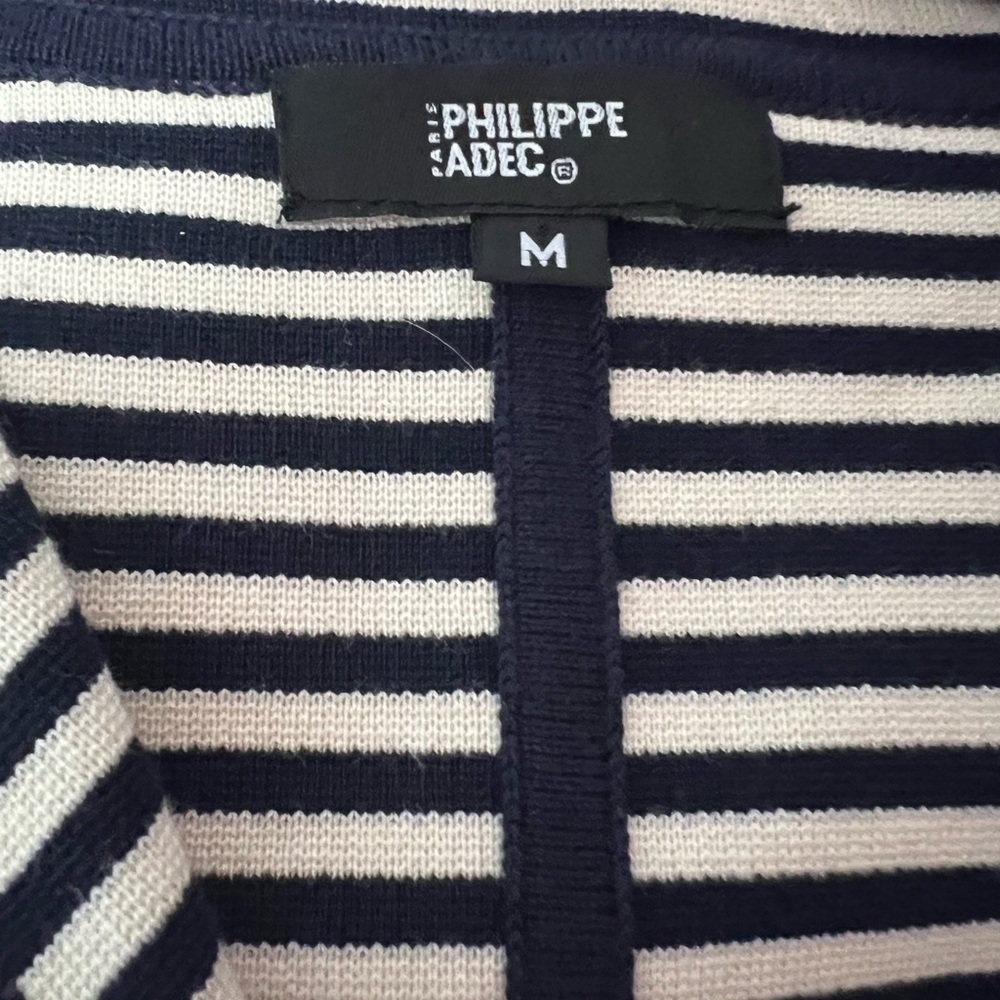 Philippe Adec Nautica striped double breasted suit  jacket Size Medium - Picture 3 of 9